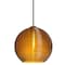 Besa Lighting Kristall 6 Cord Pendant, Amber, Bronze Finish, 1x35W Halogen 1XT-461582-BR - alternate 1